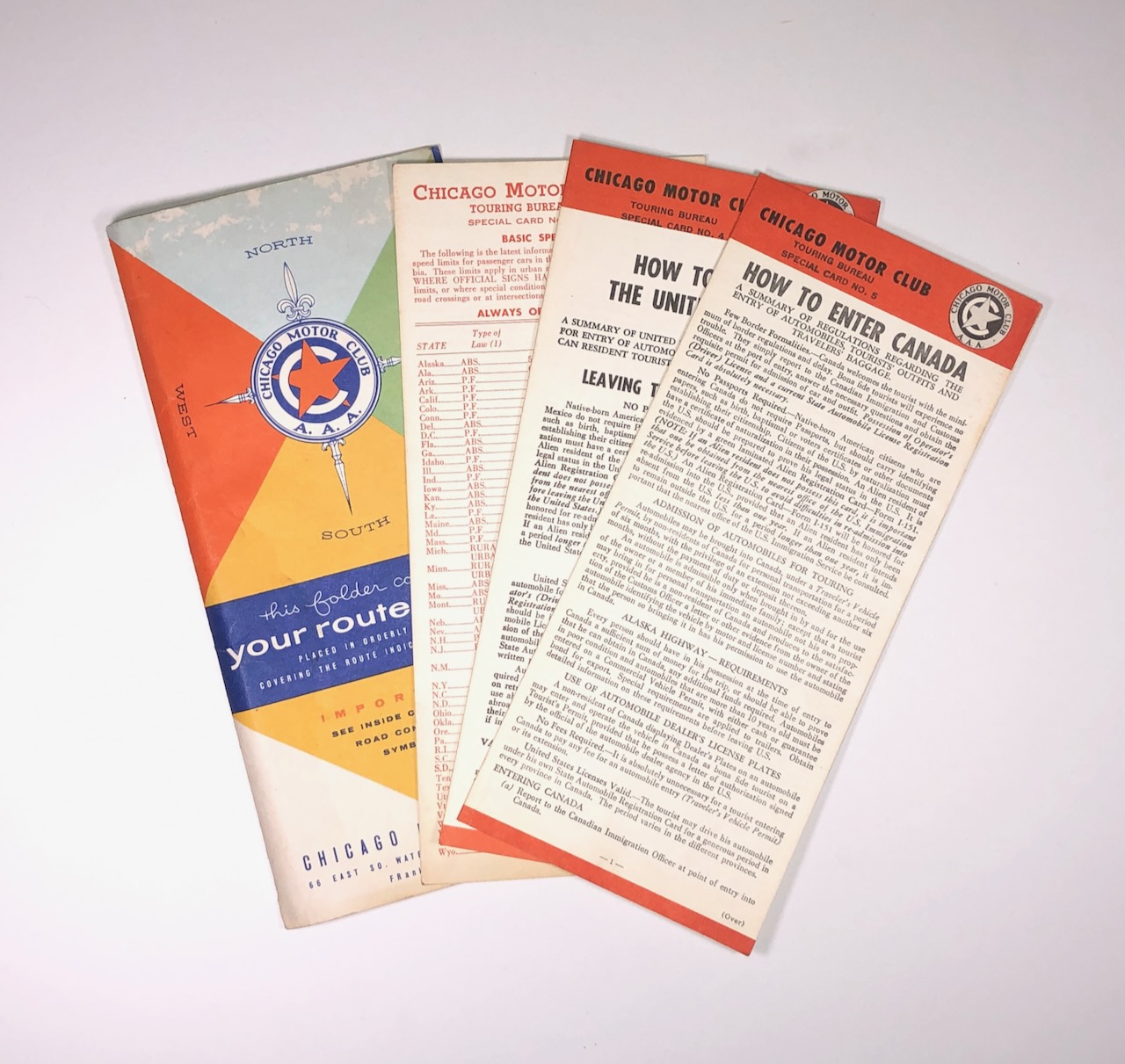 Image for Chicago Motor Club & A.A.A. Route Cards