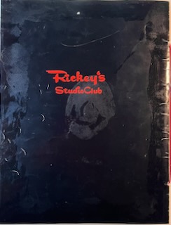 Rickeys Studio Club Menu 1950