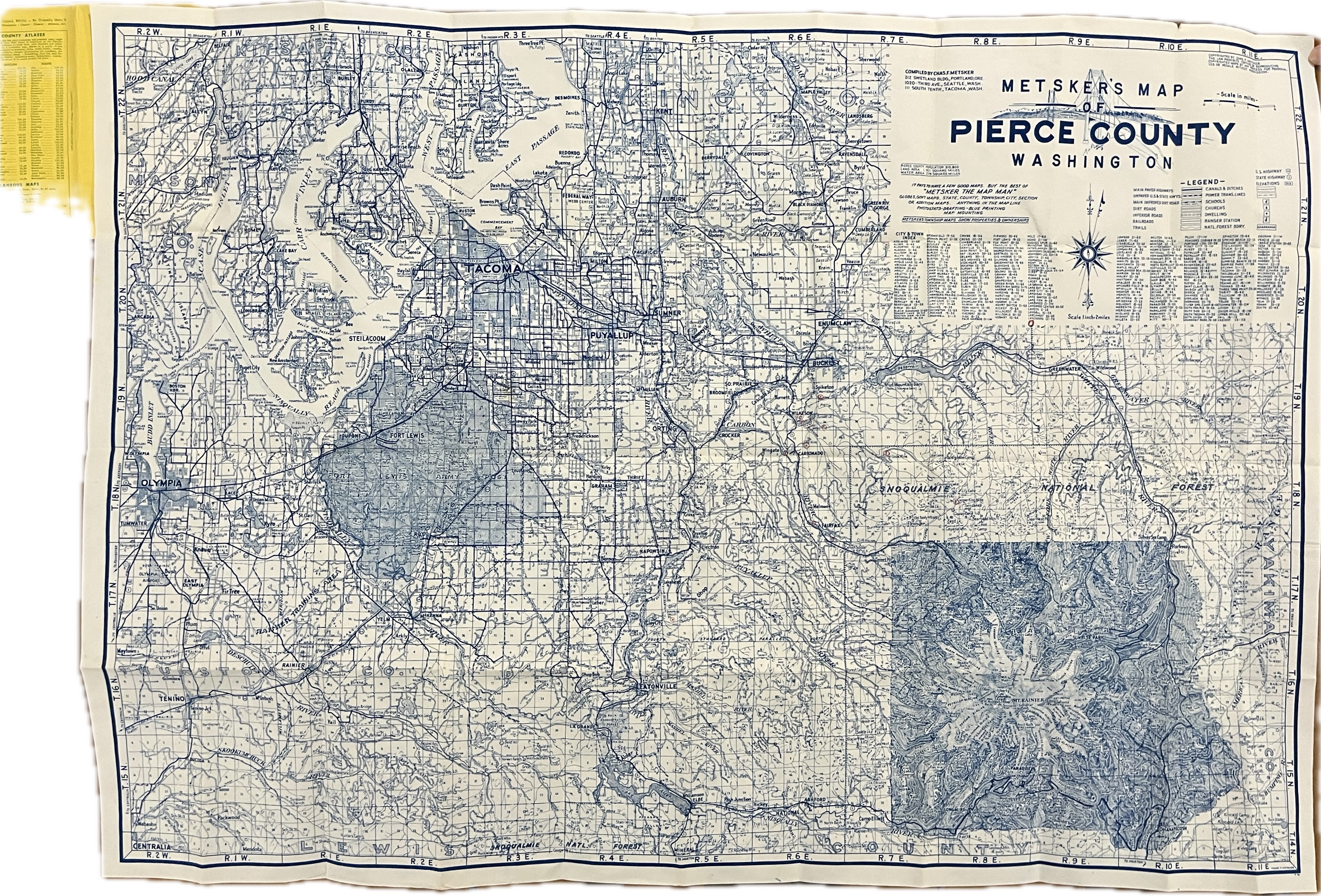 Pierce County Metsker Map