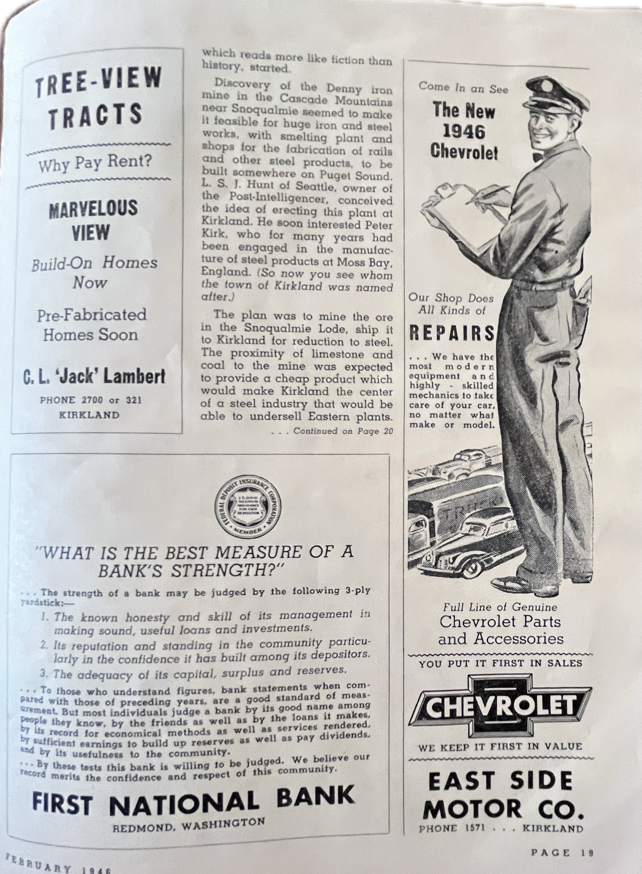 East Side of Lake Washington Magazine