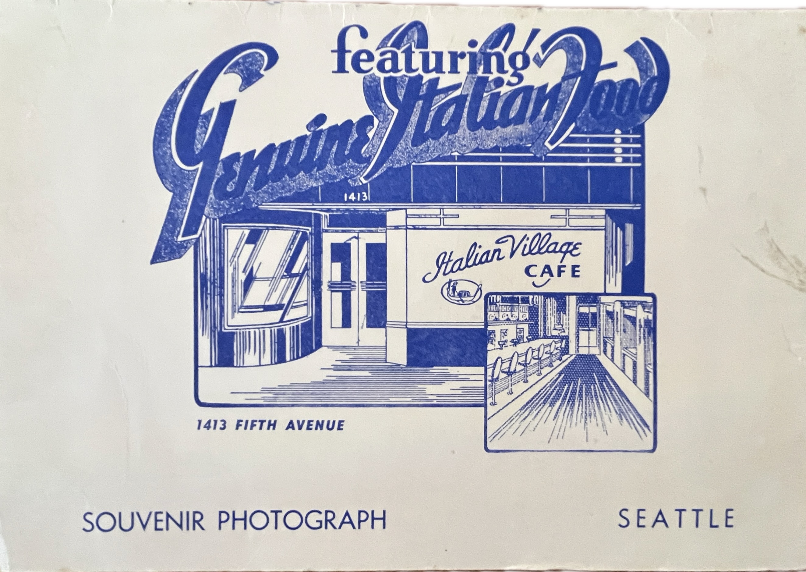 Italian Village Cafe Souvenir Photograph