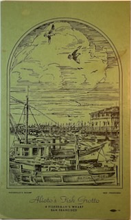 Aliotos FIshermans Wharf Menu 1940