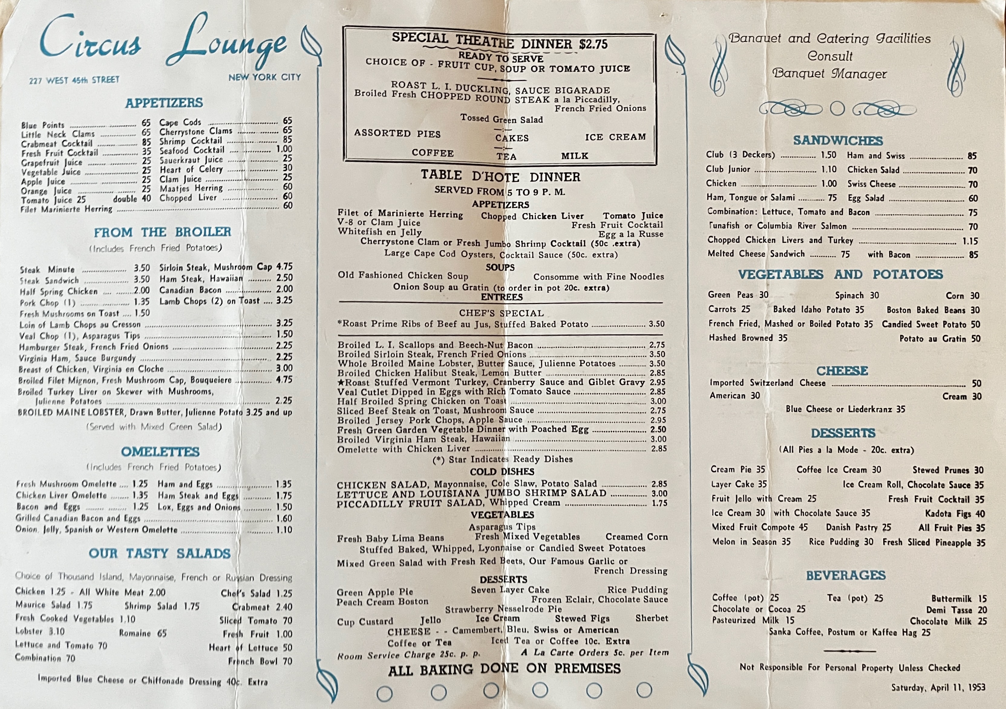 Piccadilly Circus Lounge, NYC