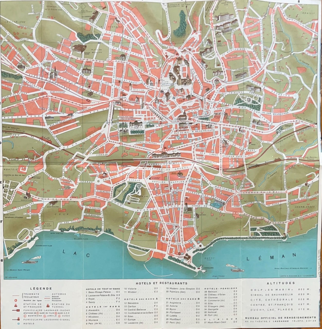 Lausannne-Ouchy: Plan de Ville