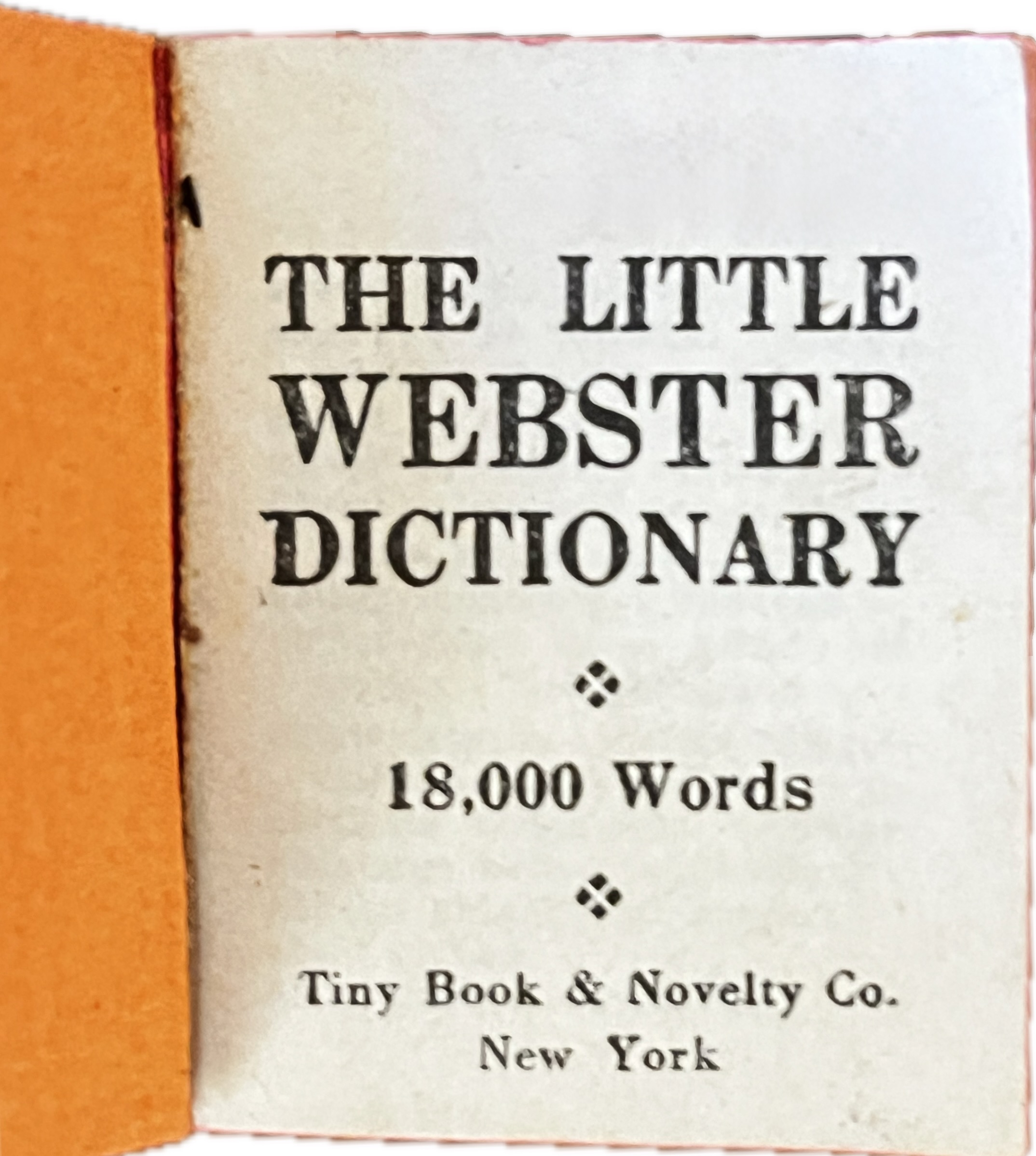 The Little Webster Dictionary 18,000 Words