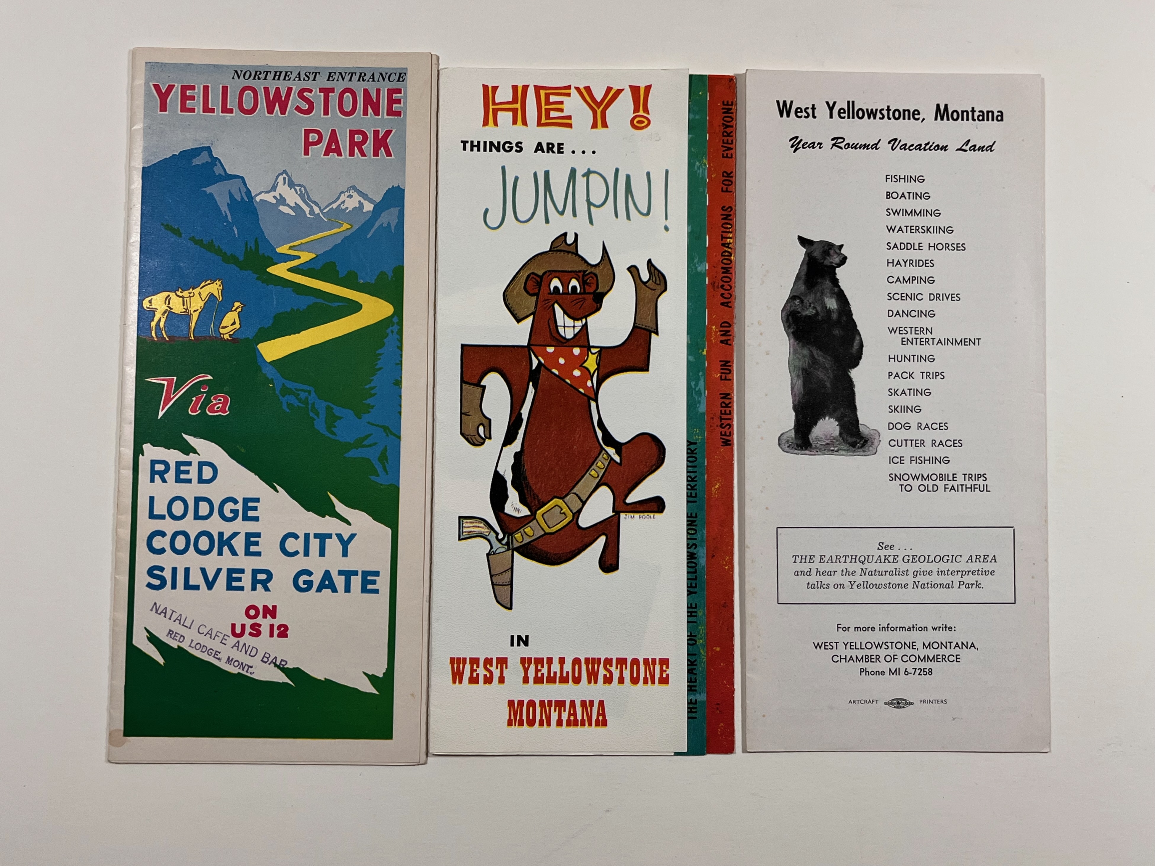 West Yellowstone Montana Brochures
