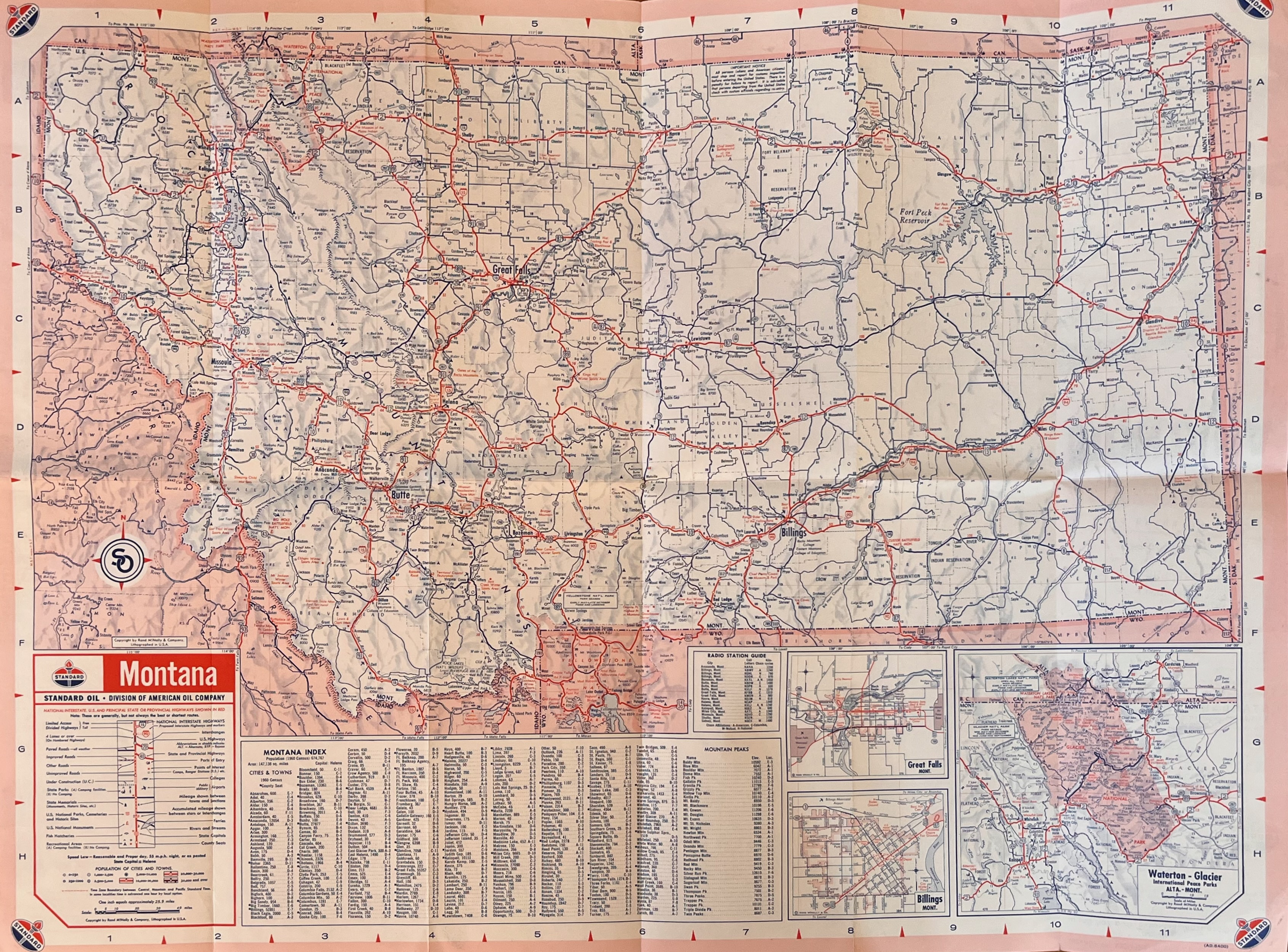Montana Standard Oil Map