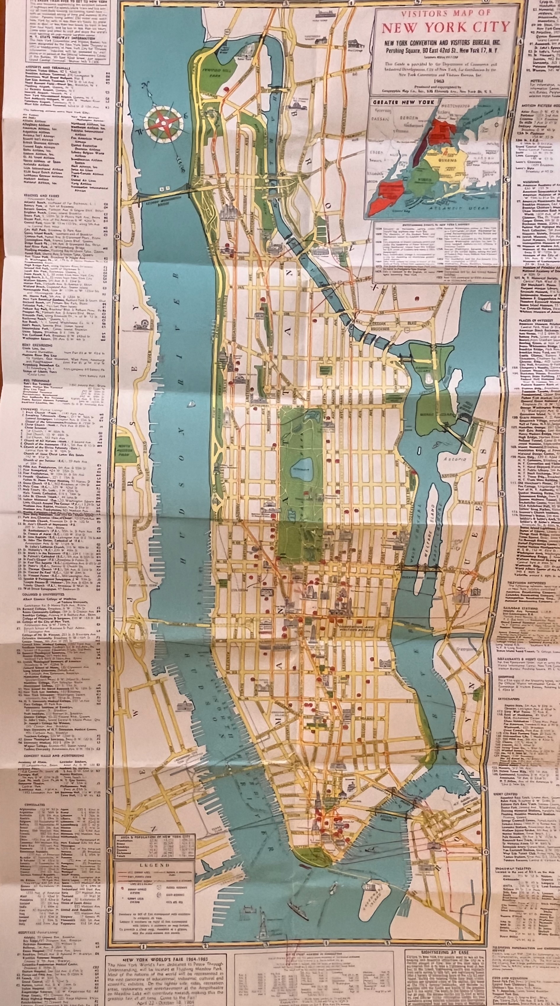 Visitors' Guide and Map of New York