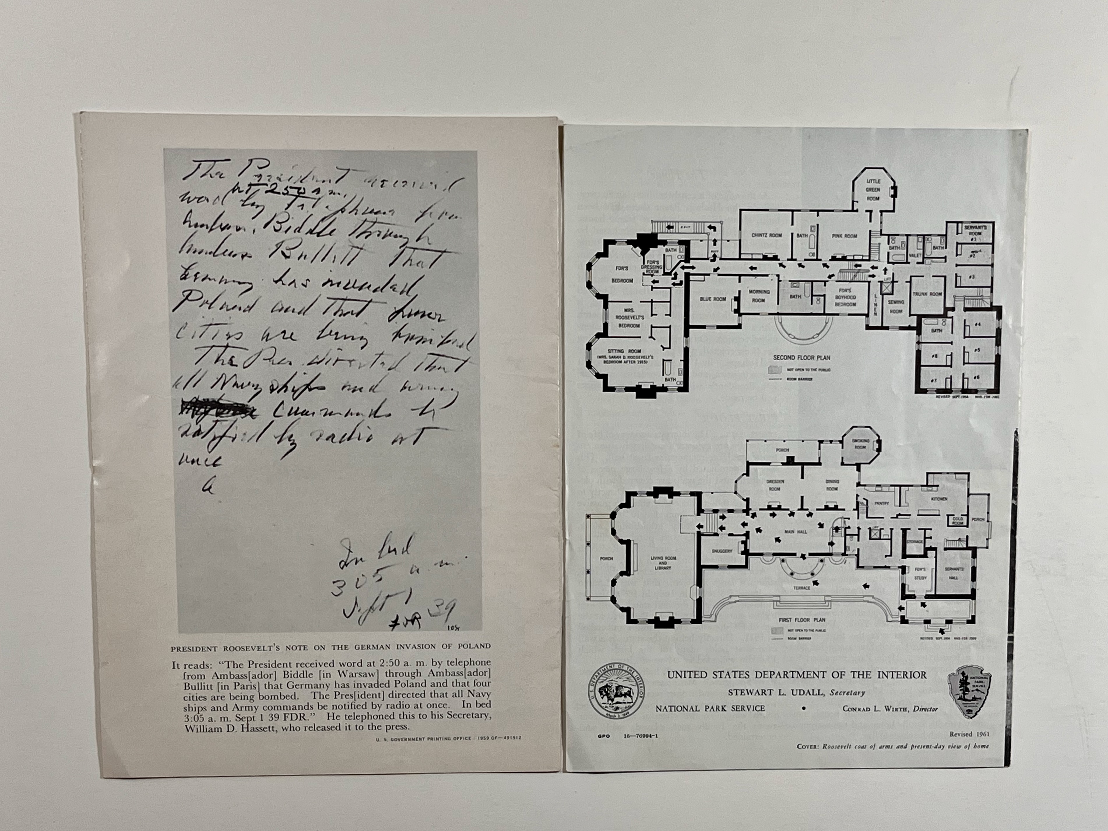 Franklin D. Roosevelt National Historic Site and Library Brochures