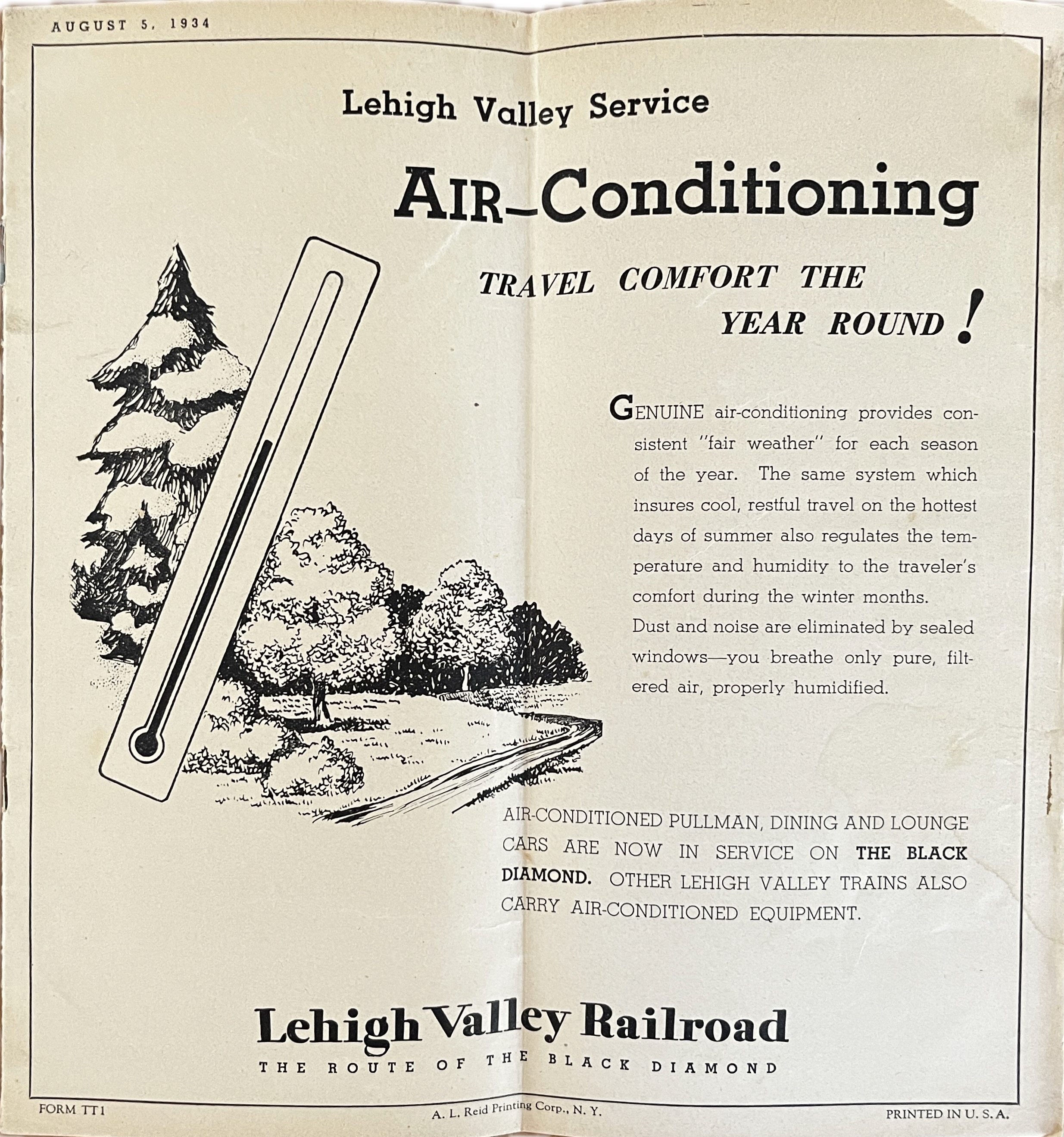 Lehigh Valley Railroad Schedule of Trains between New York and Philadelphia