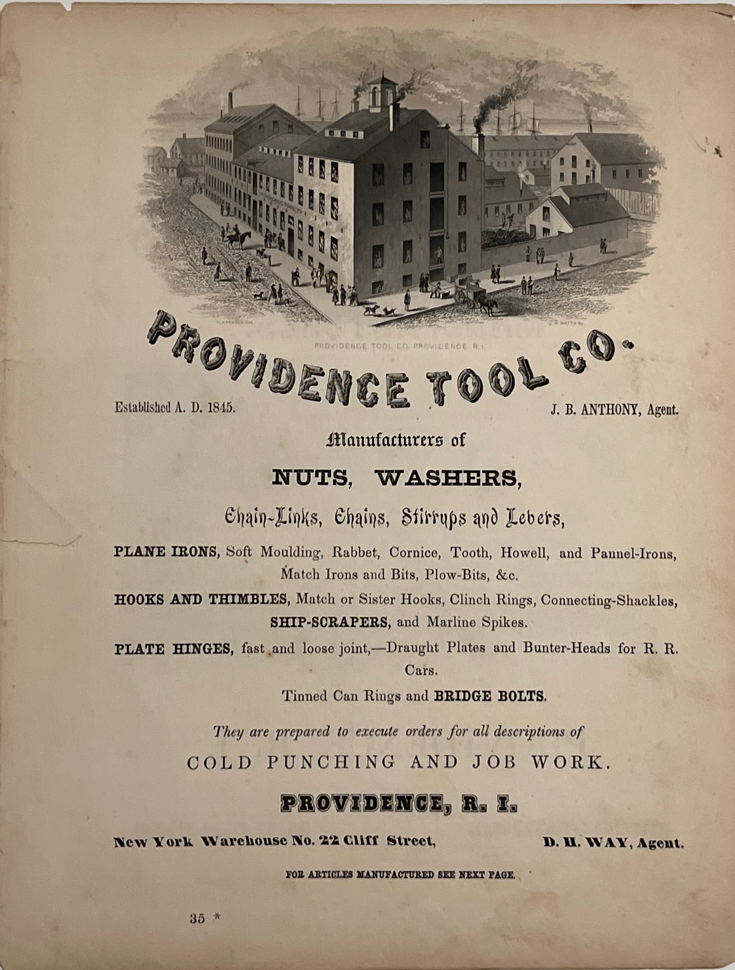 Providence Tool Company Advertisement