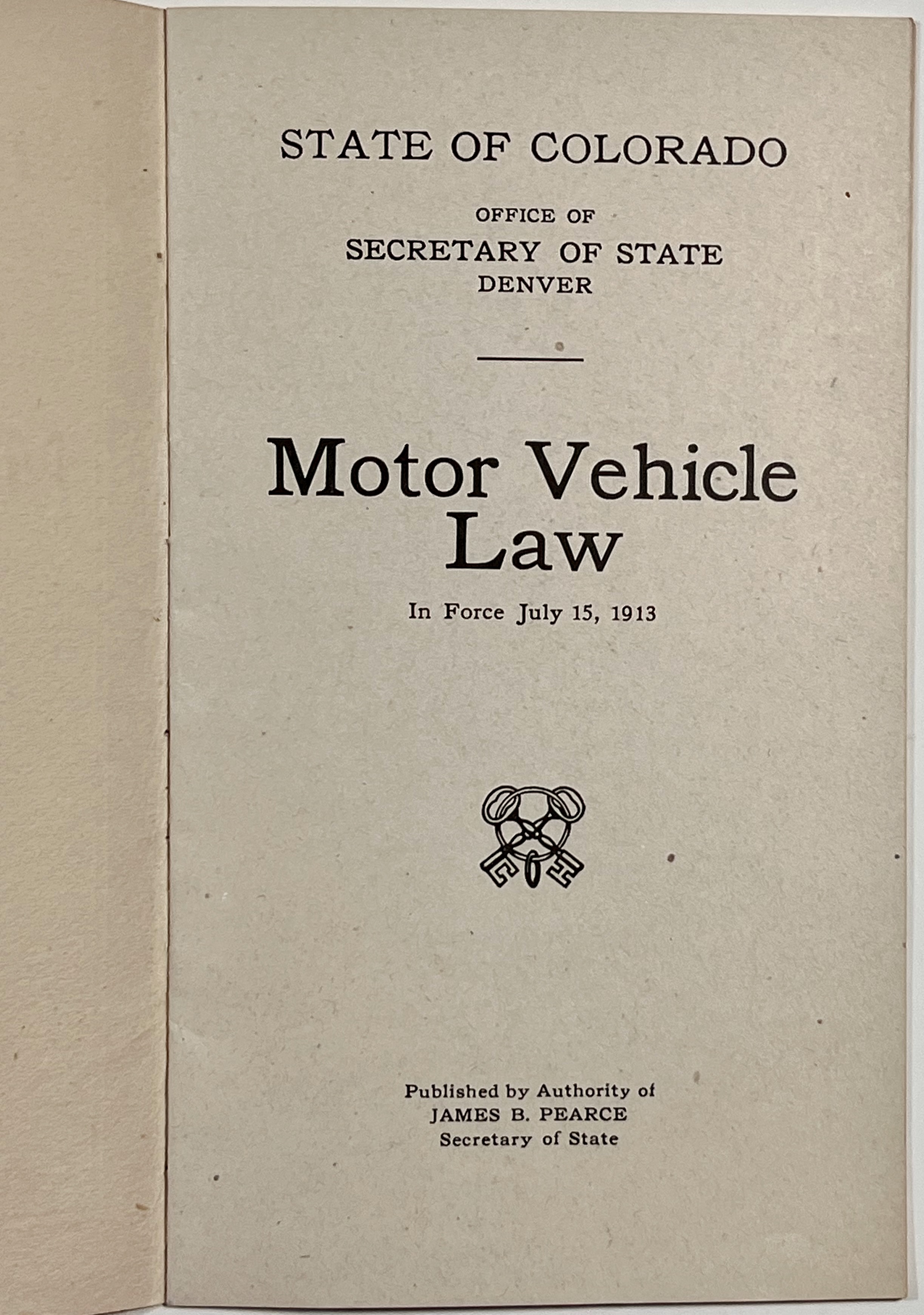 State of Colorado Motor Vehicle Law