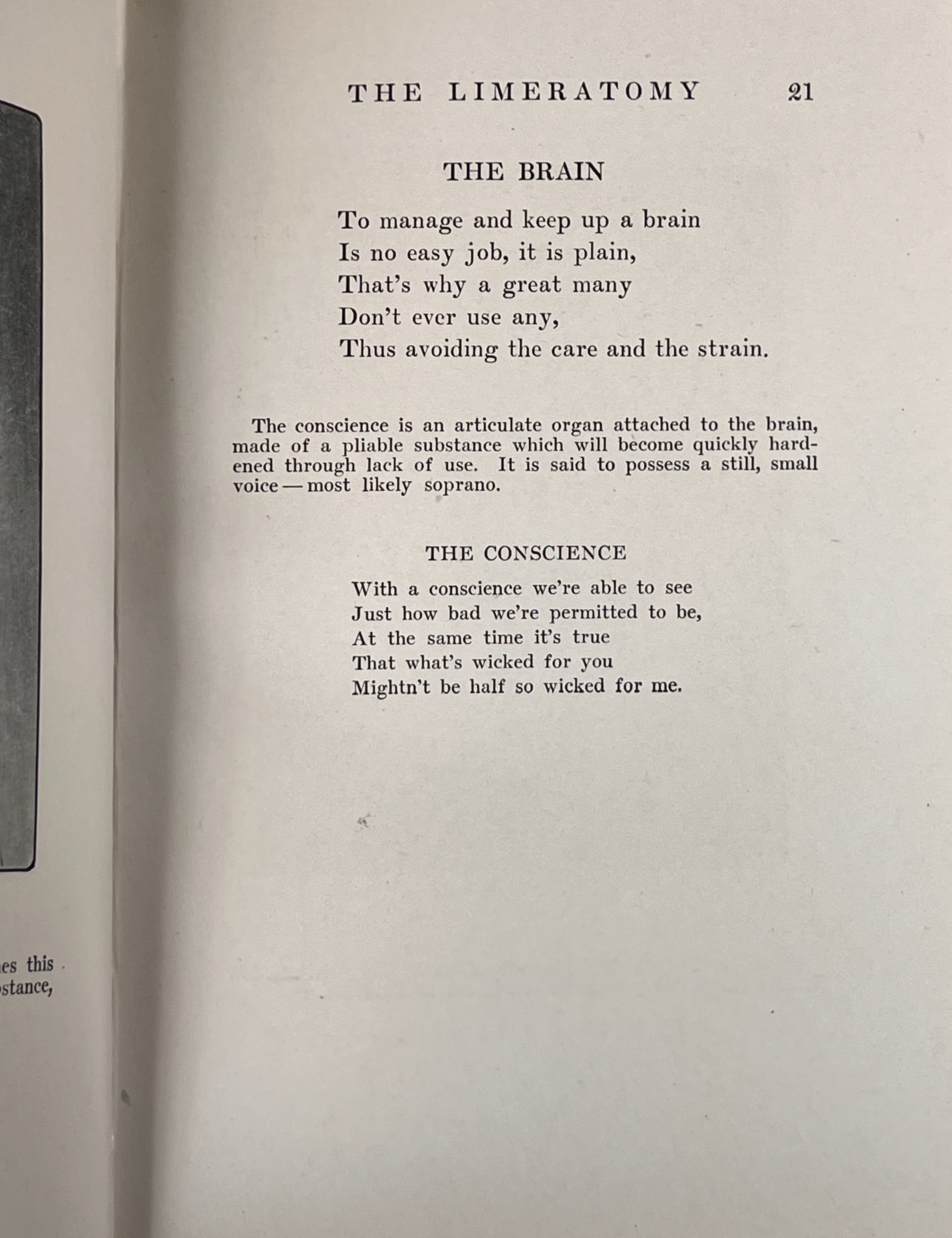 The Limeratomy: A Limerick Anatomy