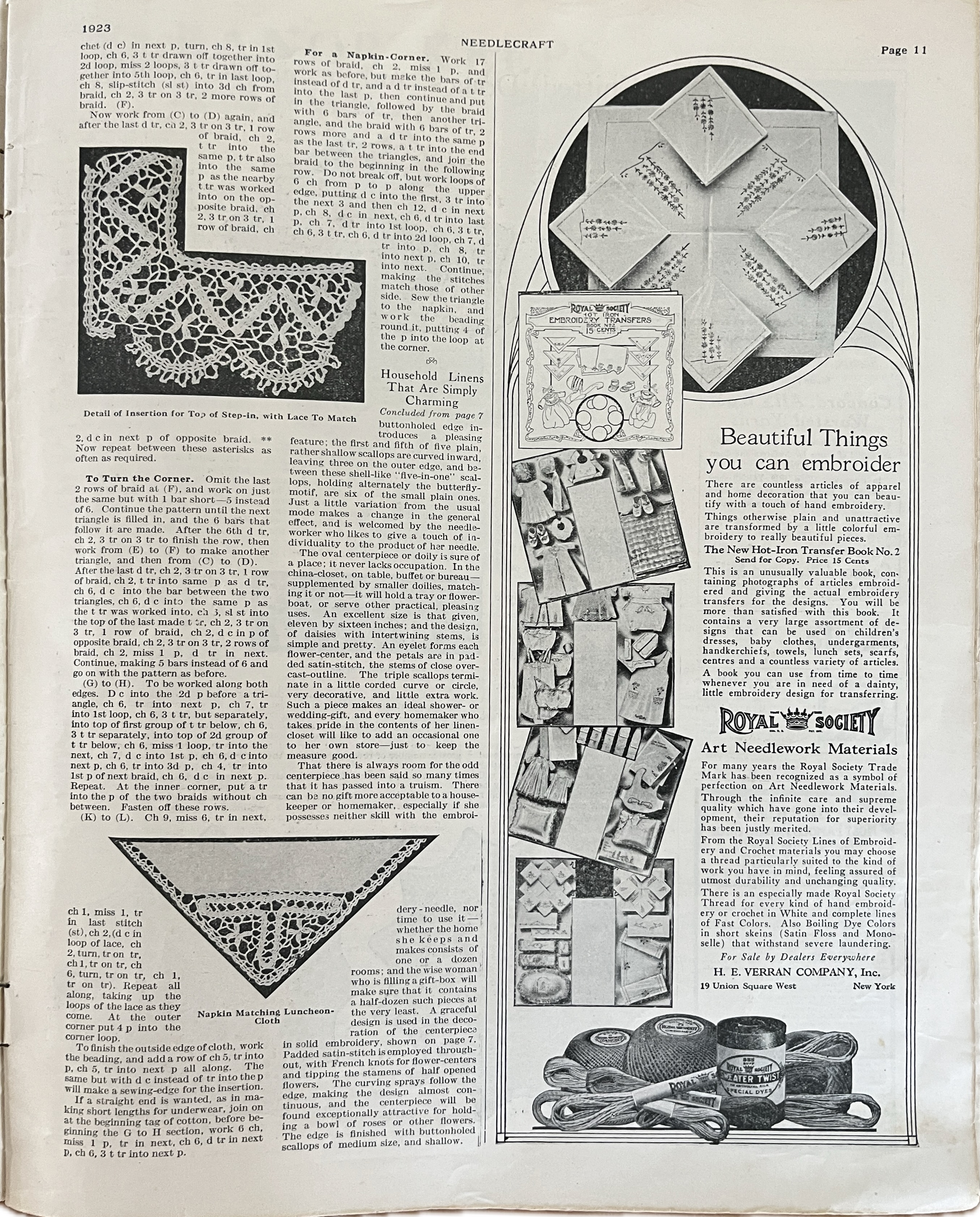 Needlecraft Magazine January 1923