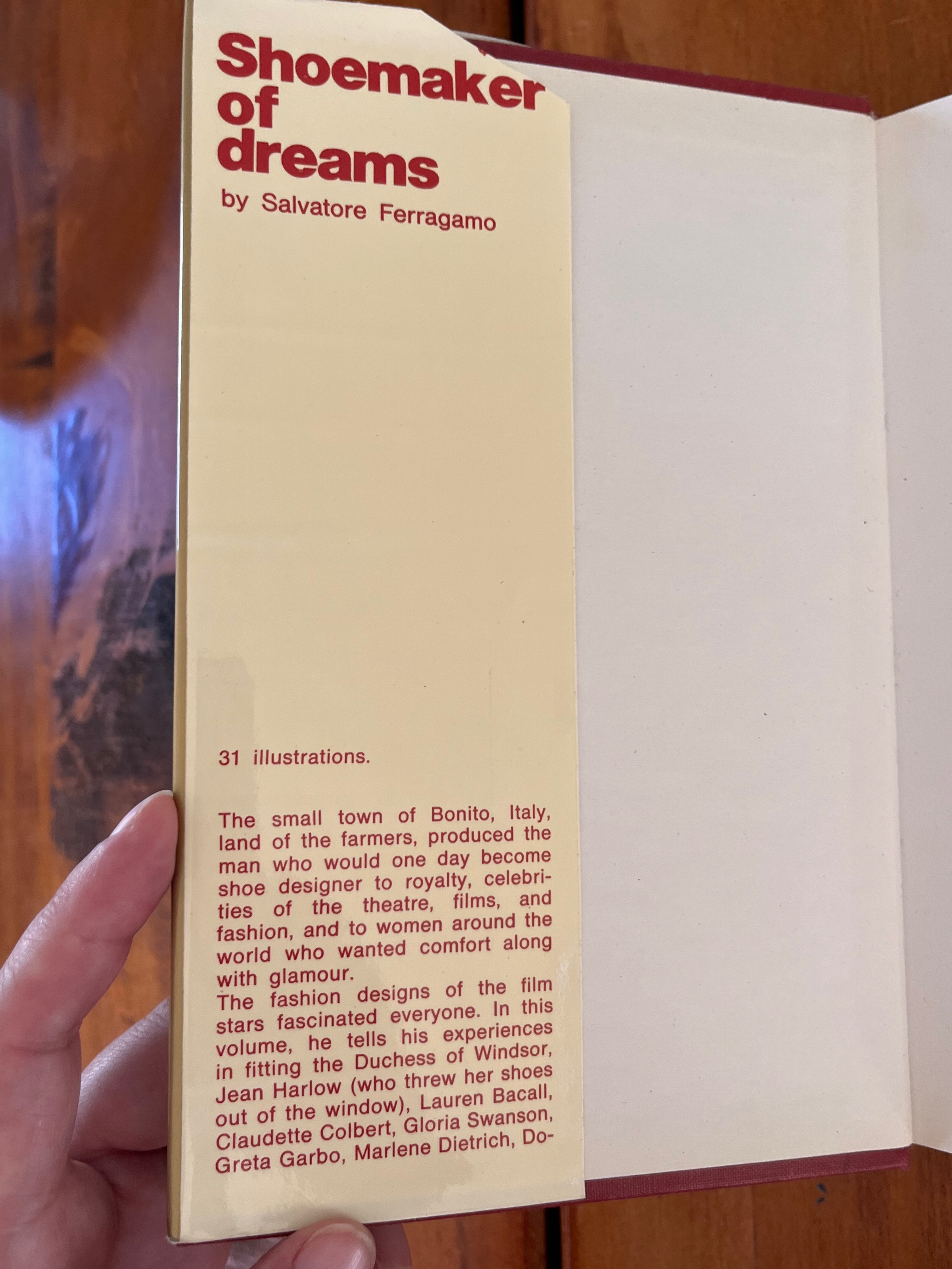 Shoemaker of Dreams: Autobiography of Salvatore Ferragamo
