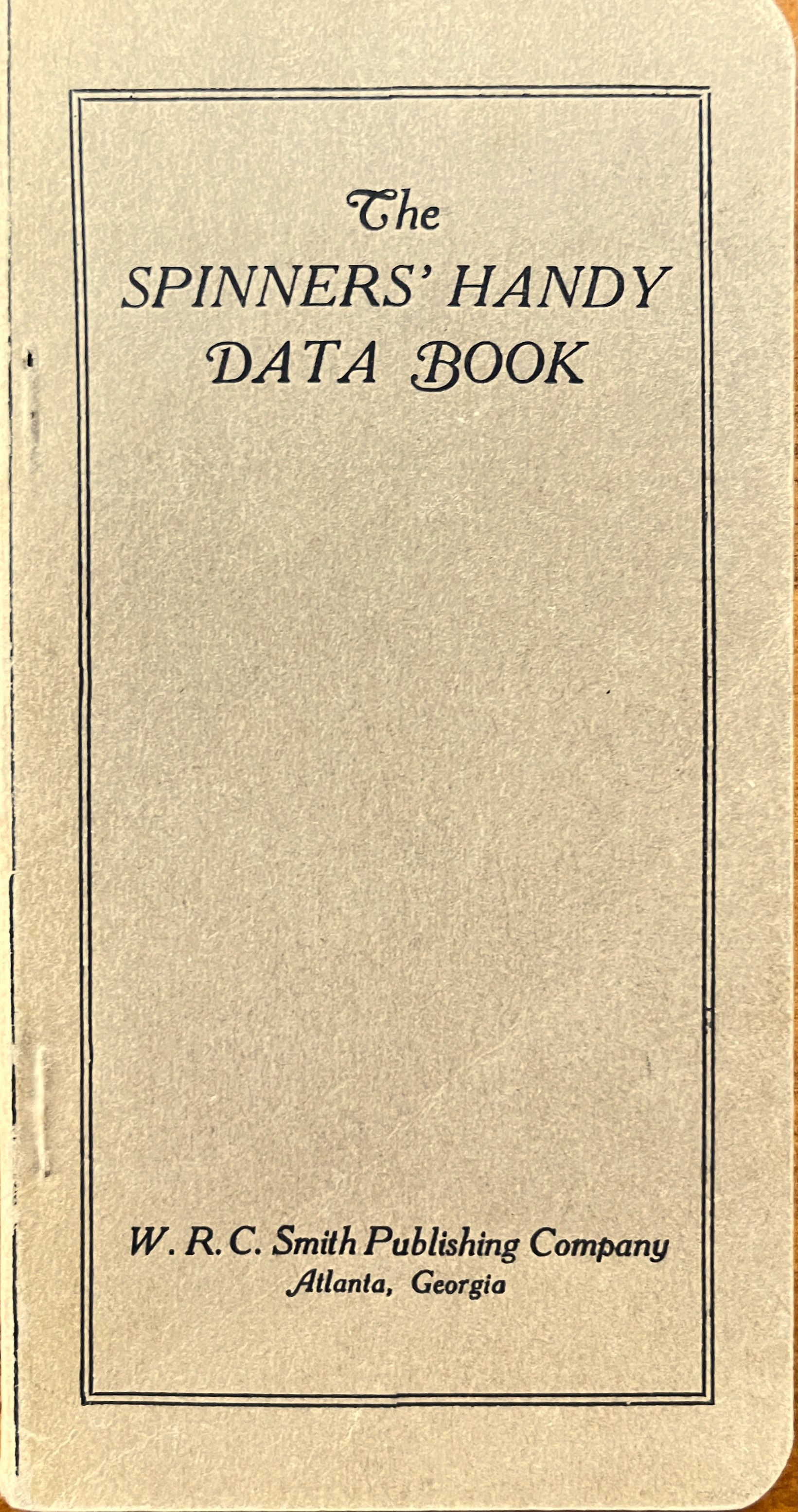 The Spinner's Handy Data Book