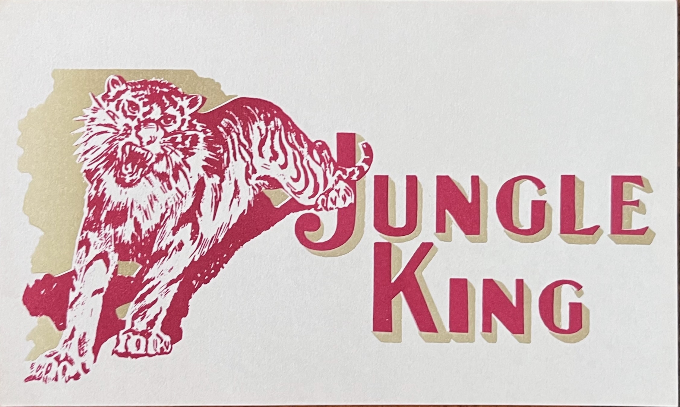 Jungle King Shoe Box Label