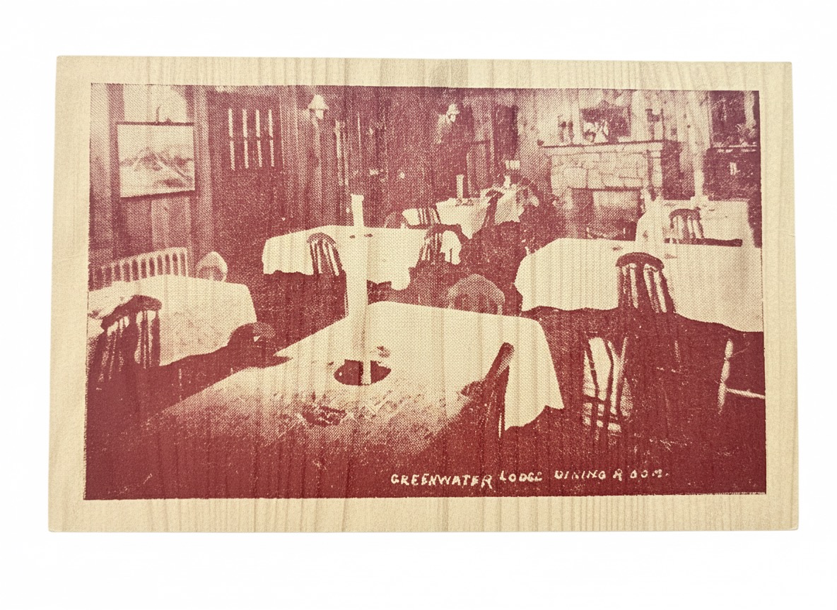 Greenwater Lodge Cafe Souvenir Menu