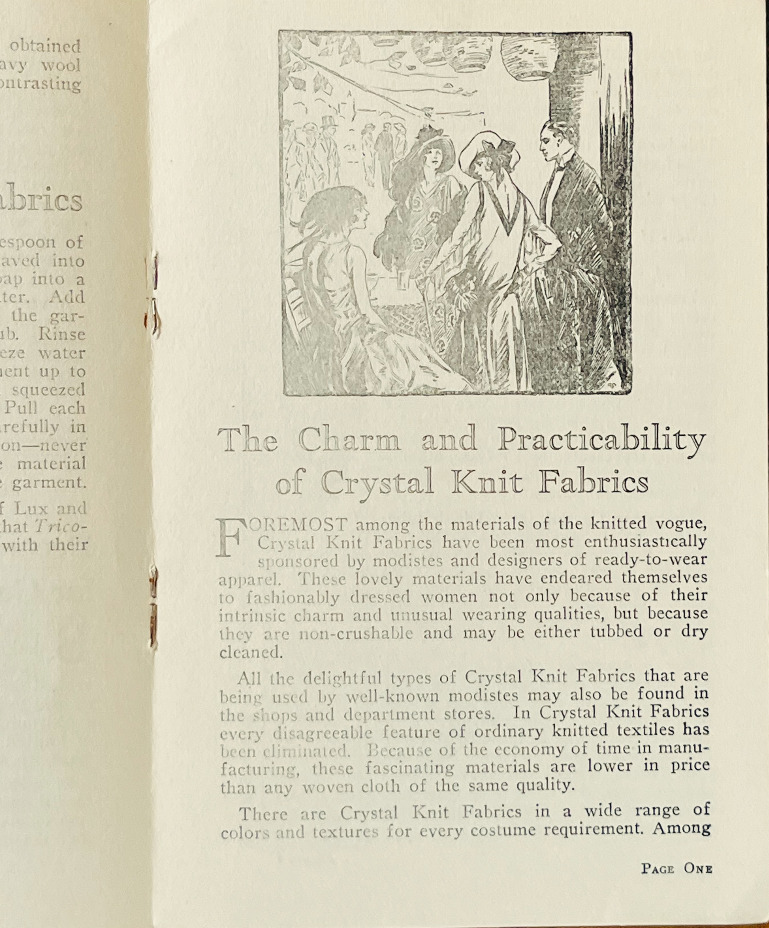 Practical Hints on the Use of Crystal Knit Fabrics, Abridged.