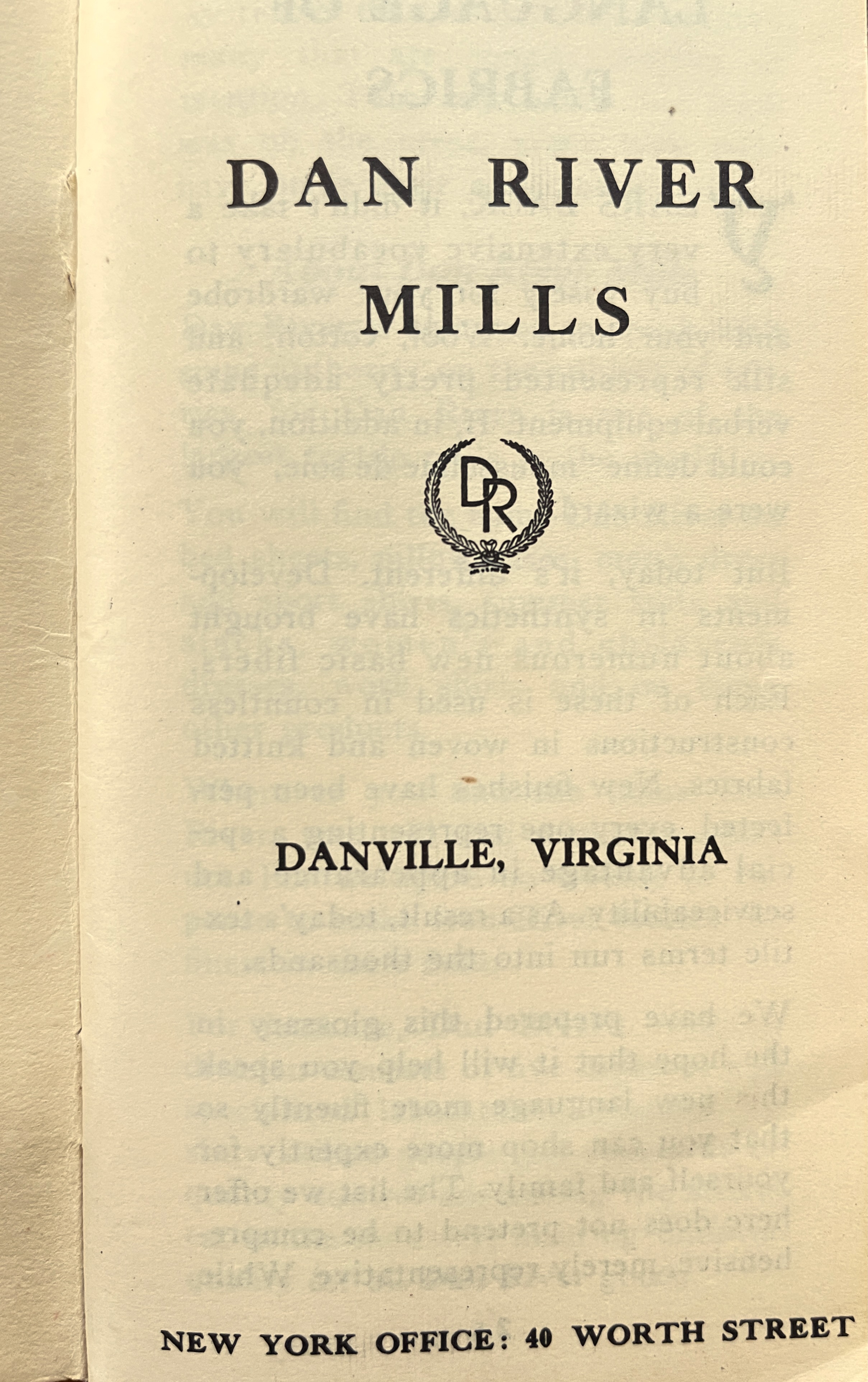 Dan River's Dictionary of Textile Terms