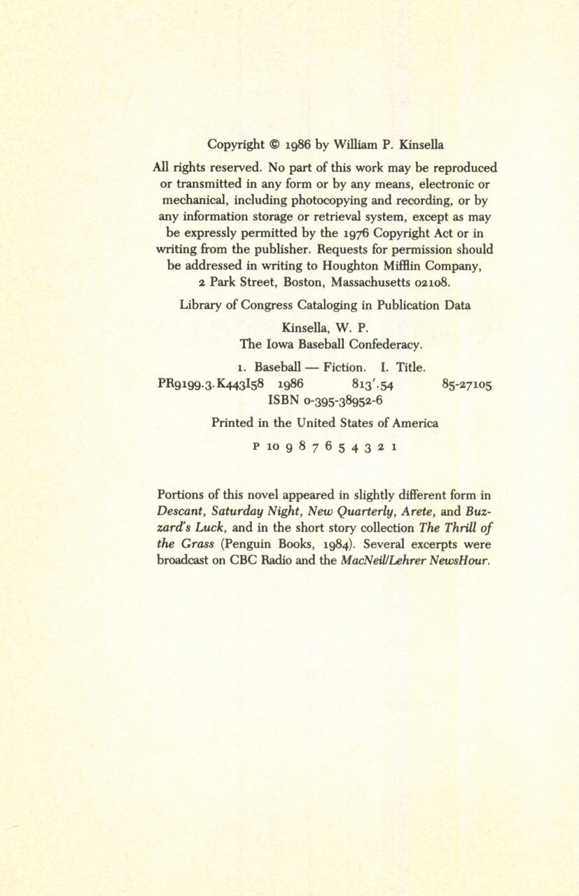 The Iowa Baseball Confederacy