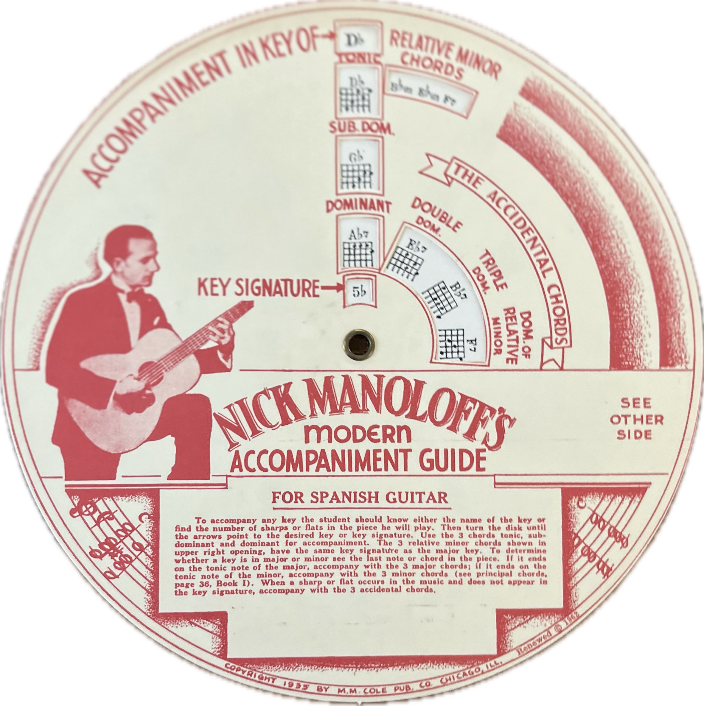 Modern Accompaniment Guide for Spanish Guitar Volvelle