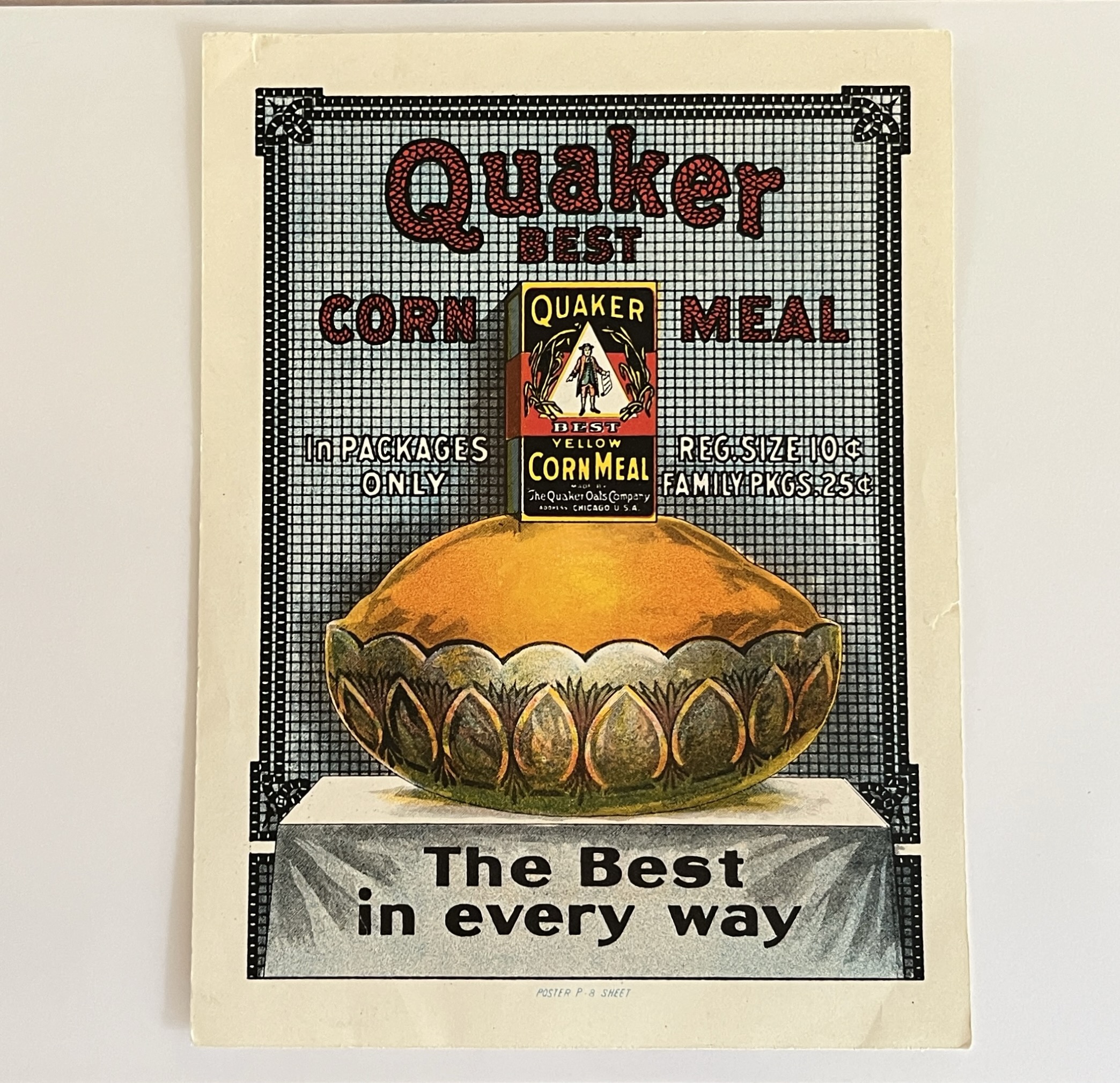 Carnation Milk and Quaker Corn Meal Advertising Sheet
