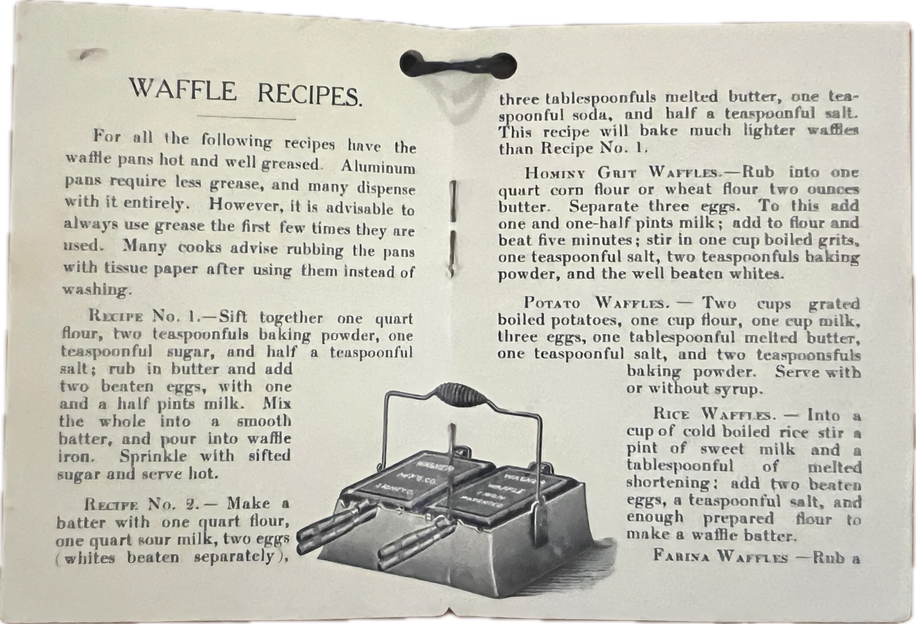 Delicious Waffles Recipe Booklet