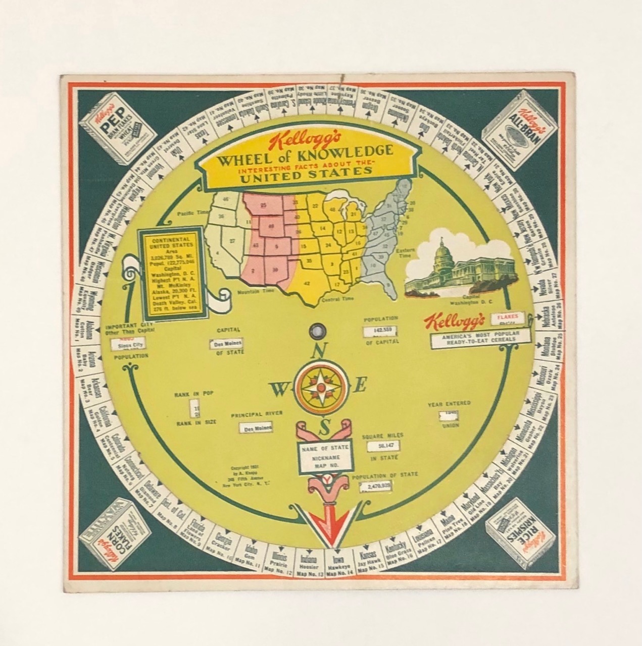 Kelloggs Wheel of Knowledge: International Facts About the United States