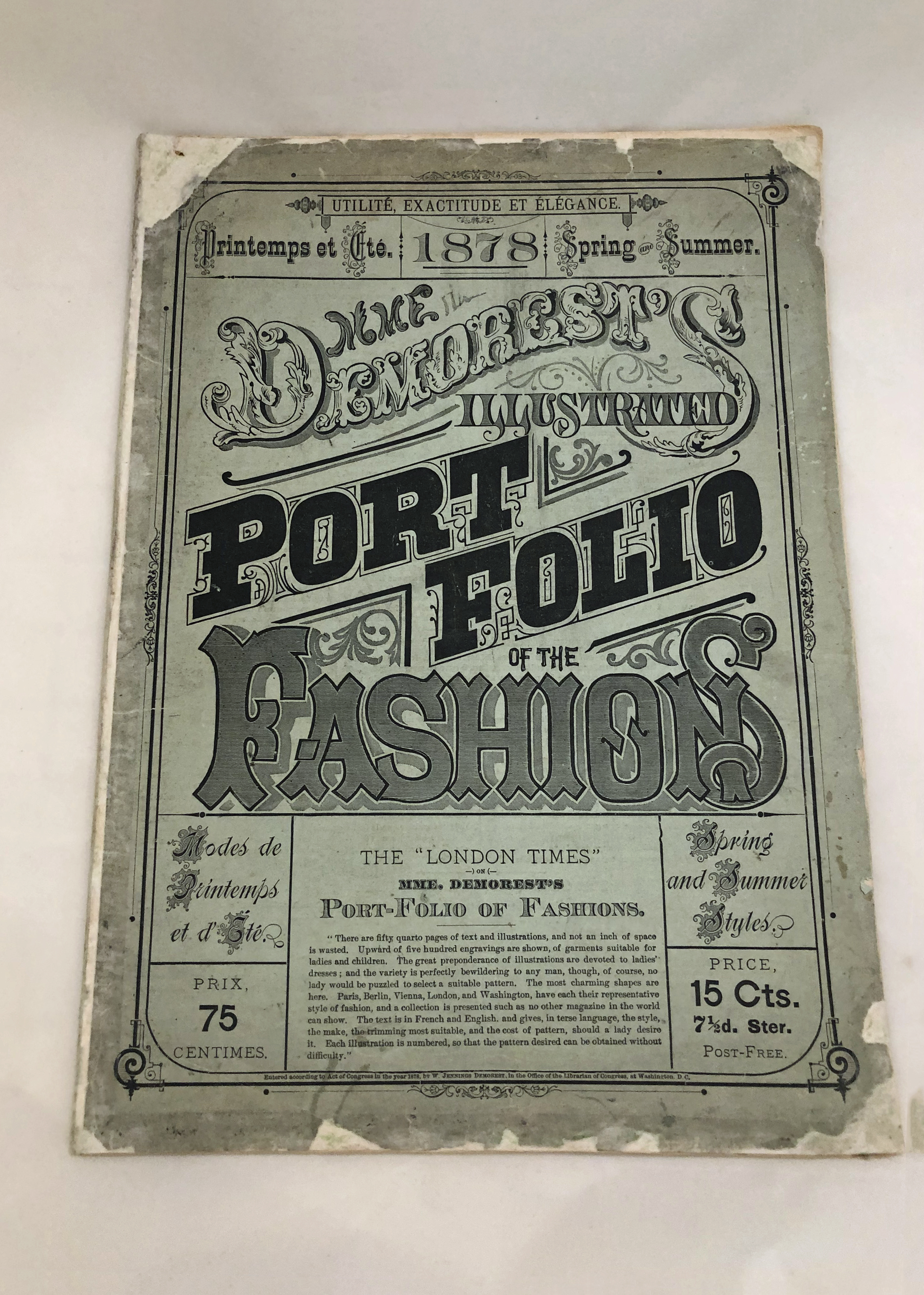 Image for Mme. Demorest Illustrated Portfolio of the Fashions: Spring and Summer 1878